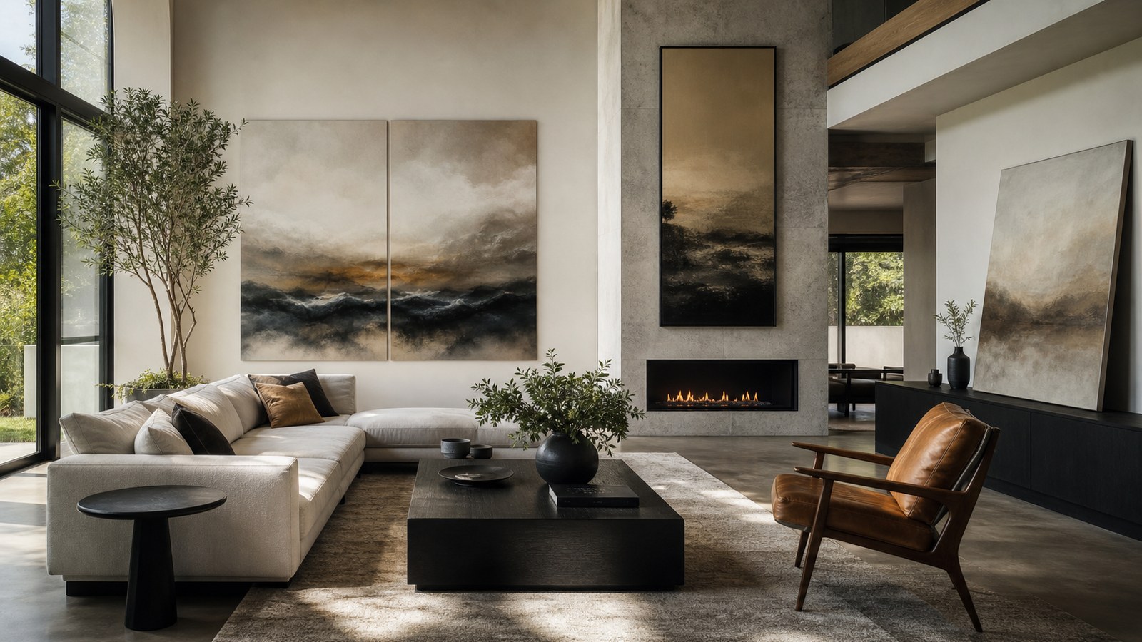Living room design featuring 25 large living room wall art ideas that instantly transform your space