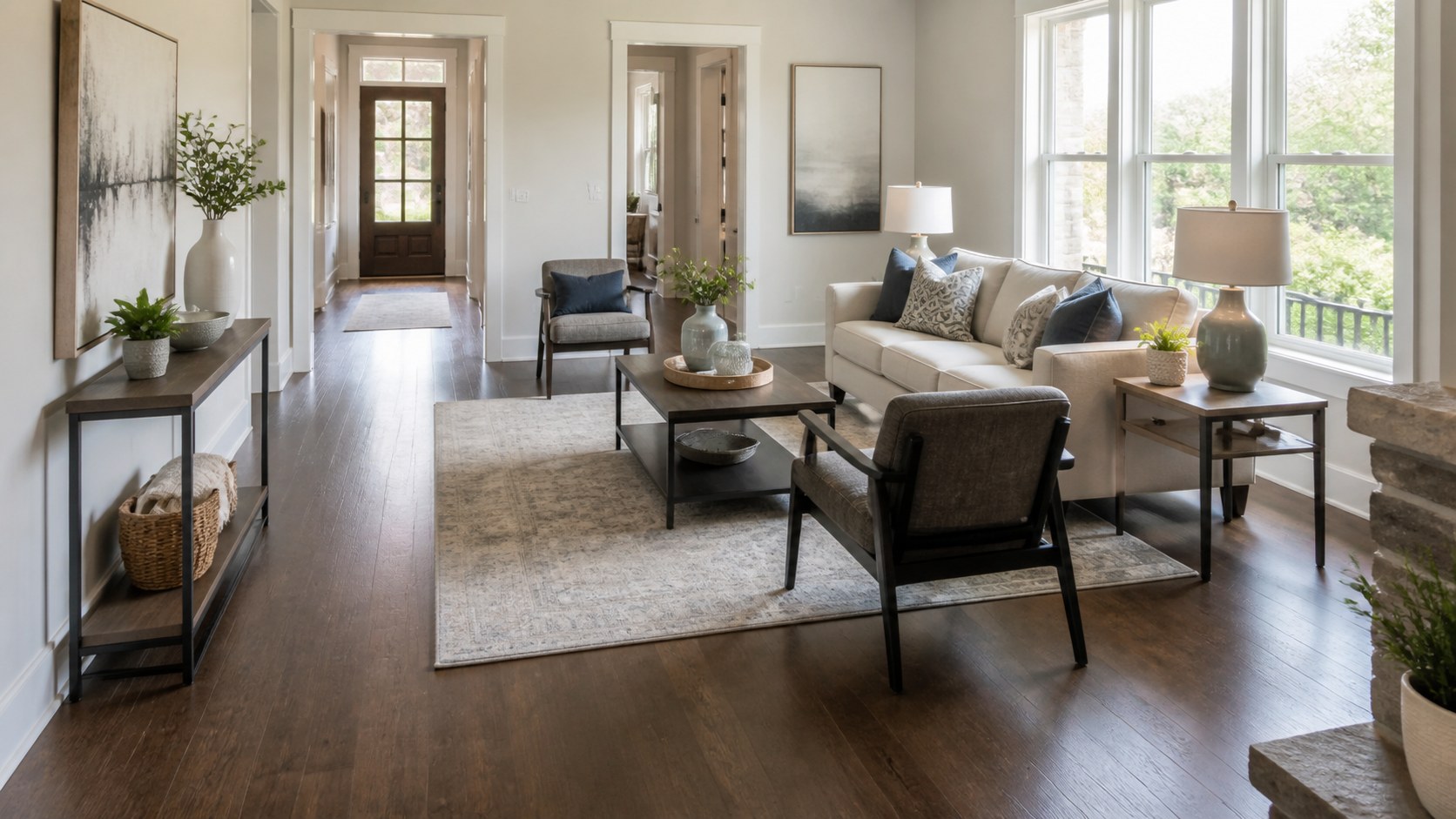 practical clearance decisions, doorway paths, chair pullback room, and table spacing